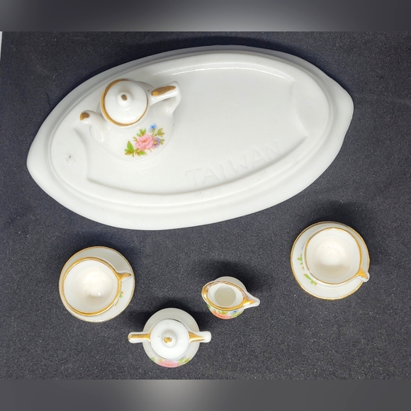 Tea set, tea party set, kids tea set, collectible tea set, porcelain tea sets - Picture 4 of 5